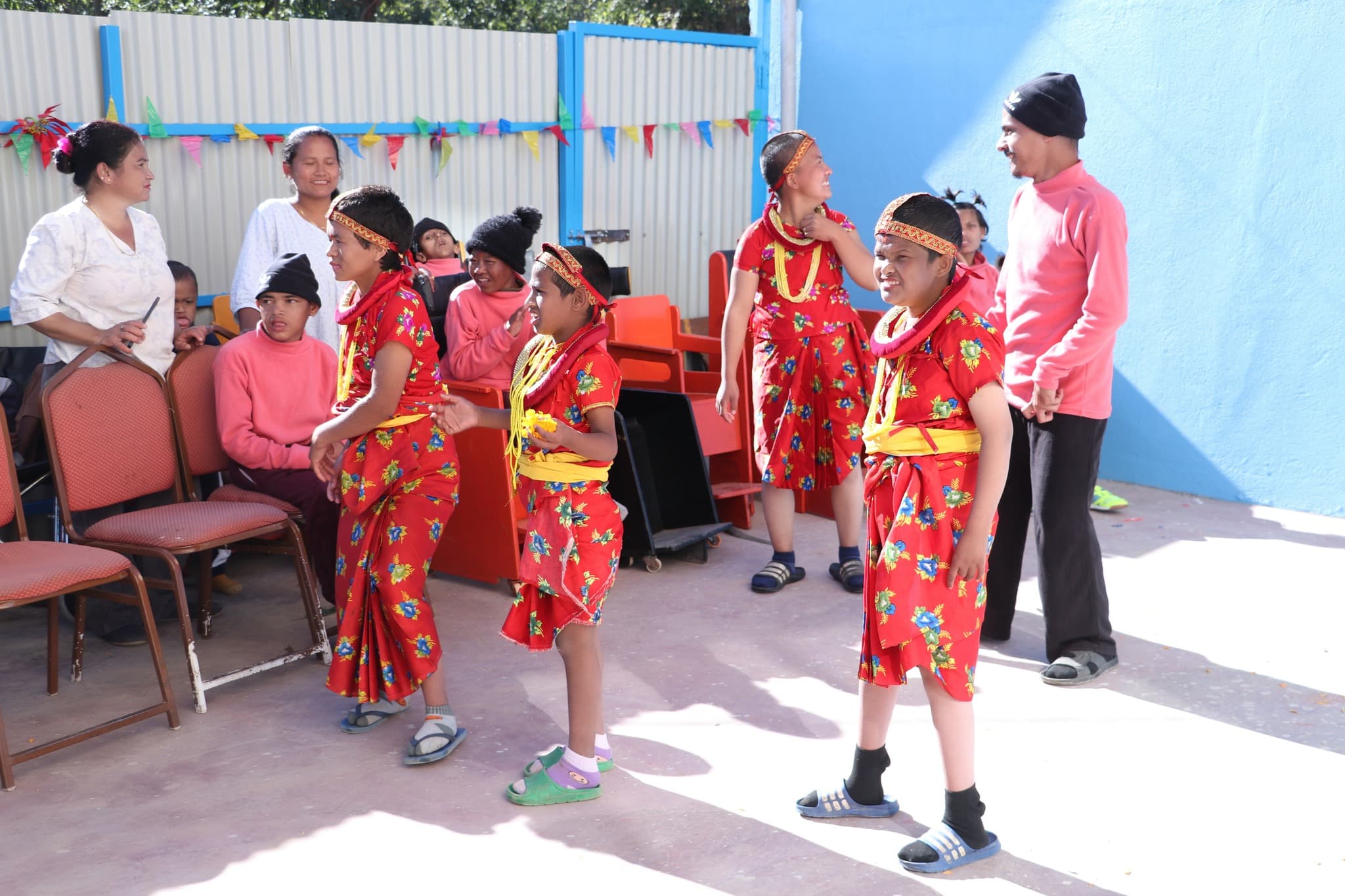 Children and caregiver at ODCCH